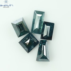 0.97 CT/5 Pcs Baguette Shape And Blue Color I3 Clarity Natural loose Diamond For Wedding Ring,Pendant,Earring,Jewelry /Sku: N5T-34