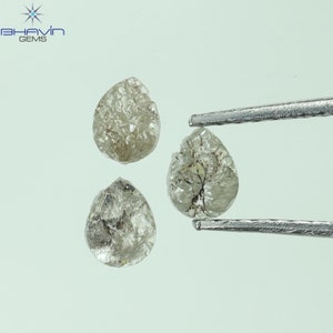 0.45 CT/3 Pcs Rough Grey Diamond Perfect for Dazzling Diamond Rings and Precious Jewelry 4600-53