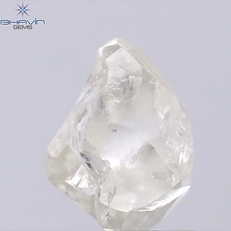 White Rounded Diamond 1.21 CT Natural White Rough Diamond for Unique Solitaire Ring Design ...