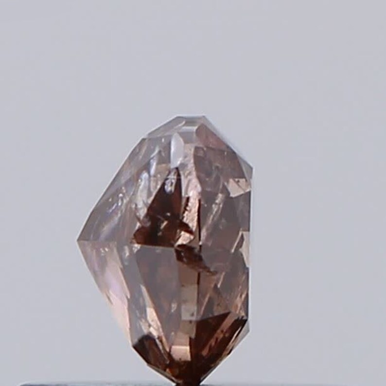 DVB9 0.40 CT 4.24 mm x 4.01 mm x 2.74 mm Cushion Modified Brilliant Shape Natural Fancy Deep Pink-Brown GIA Certified Diamond SKU
