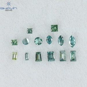 0.29 CT/14 Pcs Mix Diamond Blue Color Natural loose Diamond Gifts For Diamond Jewelry And Diamond Ring N5T-386