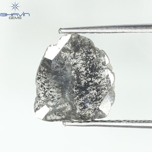 1.08 CT Slice Diamond Natural Salt And Pepper Color Loose Diamond Ideal for Memorable Gifts and Lasting Memories EP12-61
