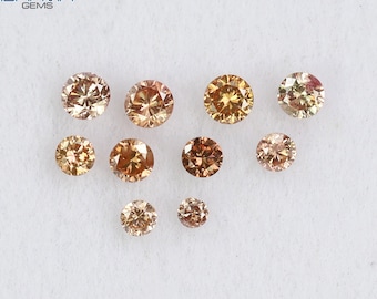 Pink Round Loose Diamond Set, 0.18 CT, Jewelry Making
