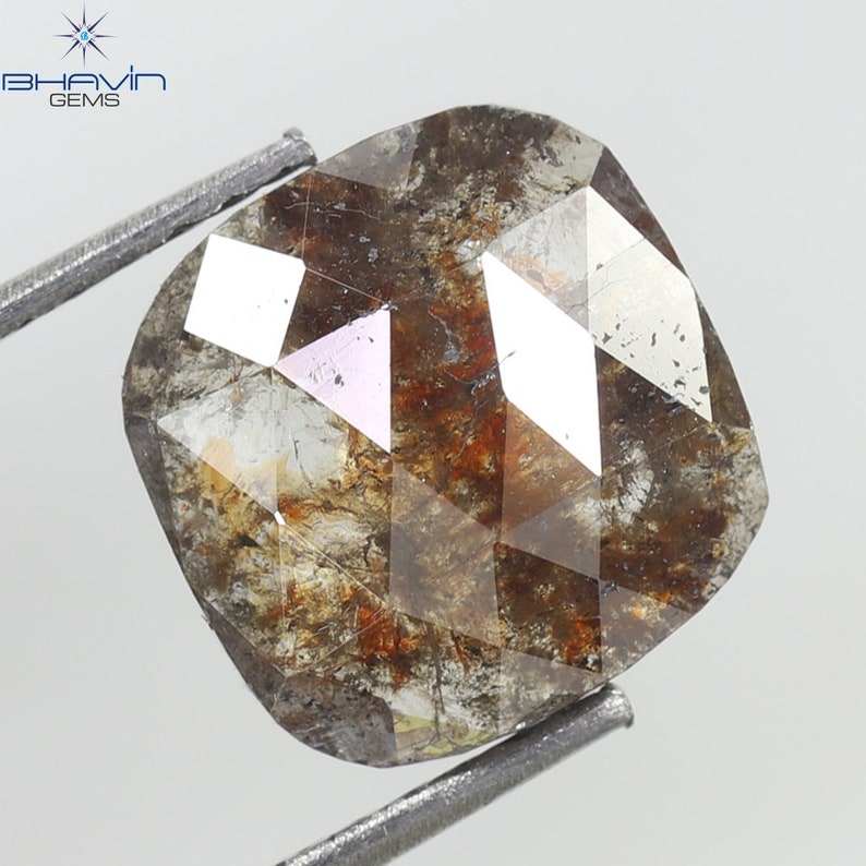 1.46 CT Natural loose Cushion Brown Red Salt And pepper I3 Clarity diamond For Engagement Ring and Wedding Ring Sku:N17-2