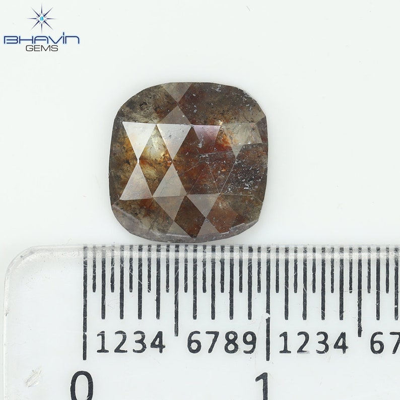1.46 CT Natural loose Cushion Brown Red Salt And pepper I3 Clarity diamond For Engagement Ring and Wedding Ring Sku:N17-2