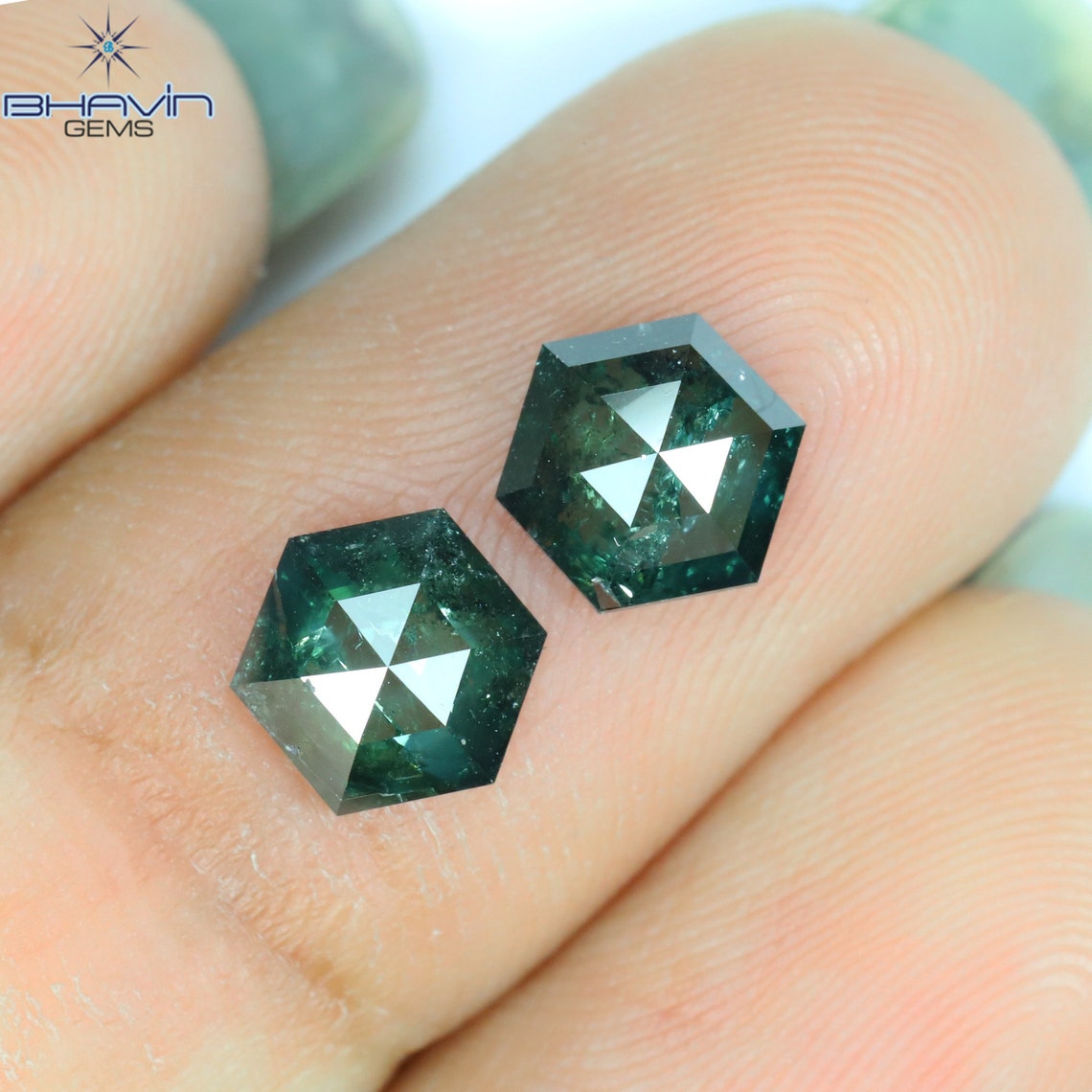 1.32 CT/2 Pcs Hexagon Diamond Natural Loose Diamond Hexagon Etsy