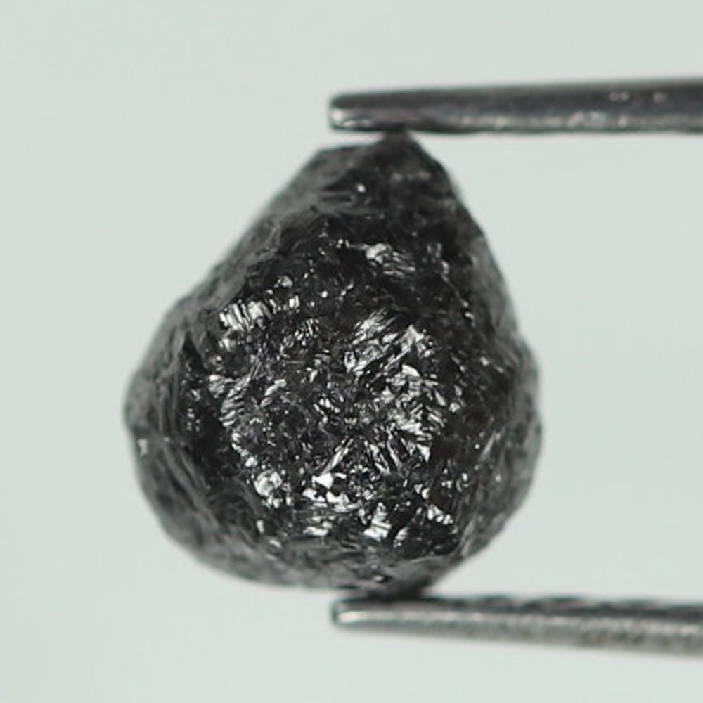 1.10 CT Natural Loose Diamond Rough Balck Color I3 Clarity 4.90 MM