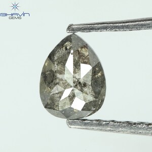 0.39 CT Pear Shape Salt And Pepper Color Natural loose Diamond Gifts For Diamond Jewelry Diamond Ring N6-333