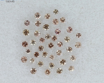 0.26 CT, 39 Pcs Pink Argyle Round Loose Diamonds, SI Clarity
