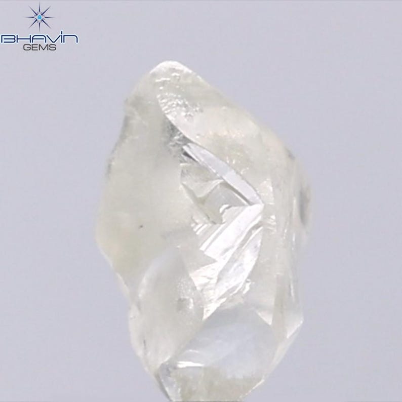 White Rounded Diamond 1.21 CT Natural White Rough Diamond for Unique Solitaire Ring Design ...