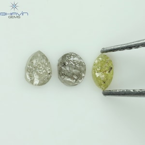 0.28 CT/3 Pcs Rough Fancy Diamond Perfect for Dazzling Diamond Rings and Precious Jewelry 4600-51