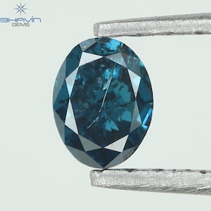 0,20 CT ovaal geslepen verbeterde blauwe diamant, het perfecte cadeau voor je kostbare collectie diamanten sieraden TFS-224