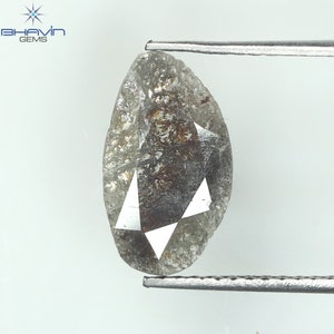 0.77 CT Slice Diamond Natural Salt And Pepper Color Beauty for Timeless Diamond Rings and Precious Jewelry EP12-63