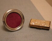 Hallmarked 1920 Sterling Silver Photo Frame Ronson Mother of Pearl Lipstick Case