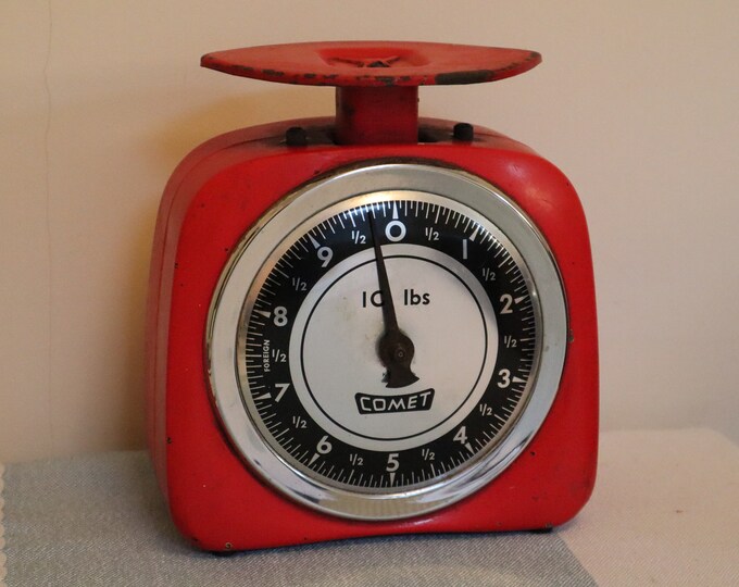 Vintage Comet Kitchen Scales Red Kitchen Scale Made in Etsy