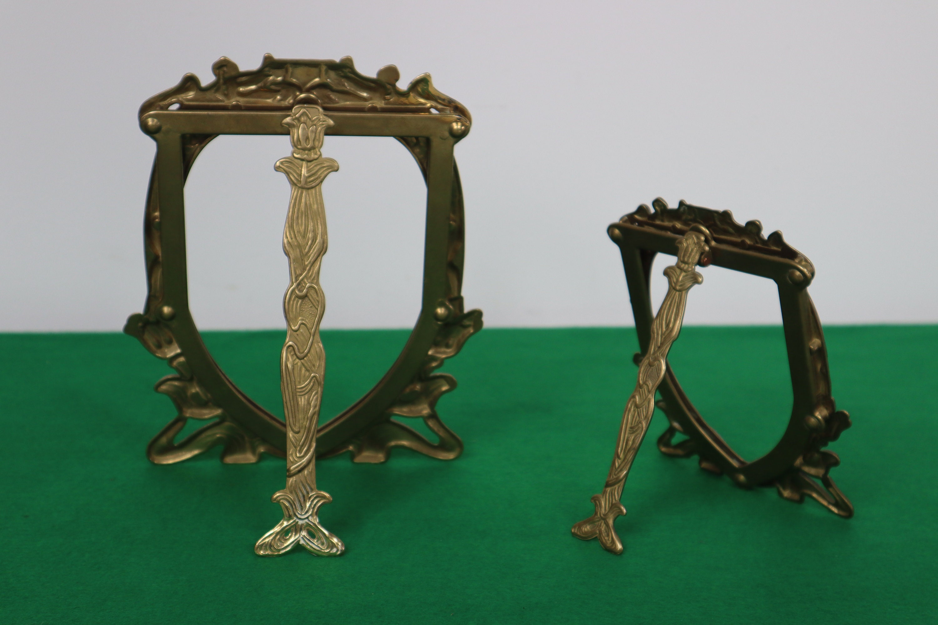 Pair Antique ArtNouveau Brass Picture Frame's c1910 Etsy