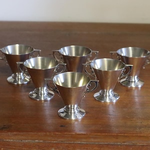 1911 Hallmarked Sterling Silber Shot Cups - Set mit 6 Massivsilber Trophy Style Cups von Gorham Birmingham - 151g