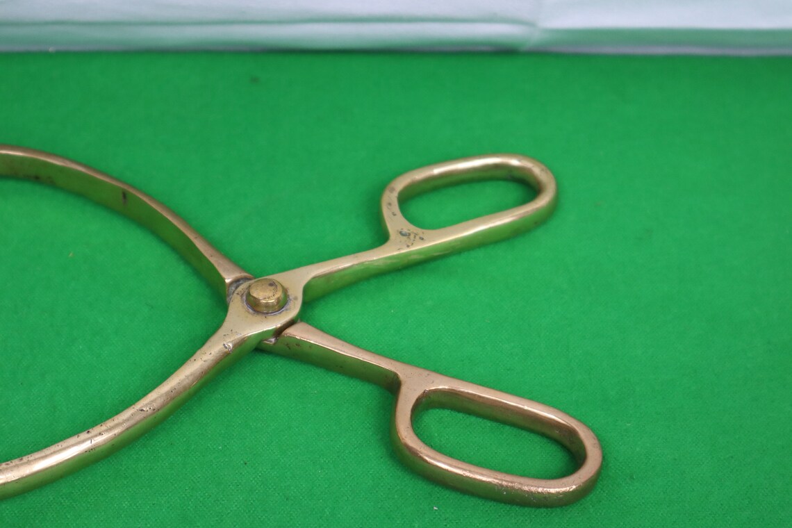 Vintage Solid Brass Coal Tongs Brass Fire Tongs 1960's Etsy
