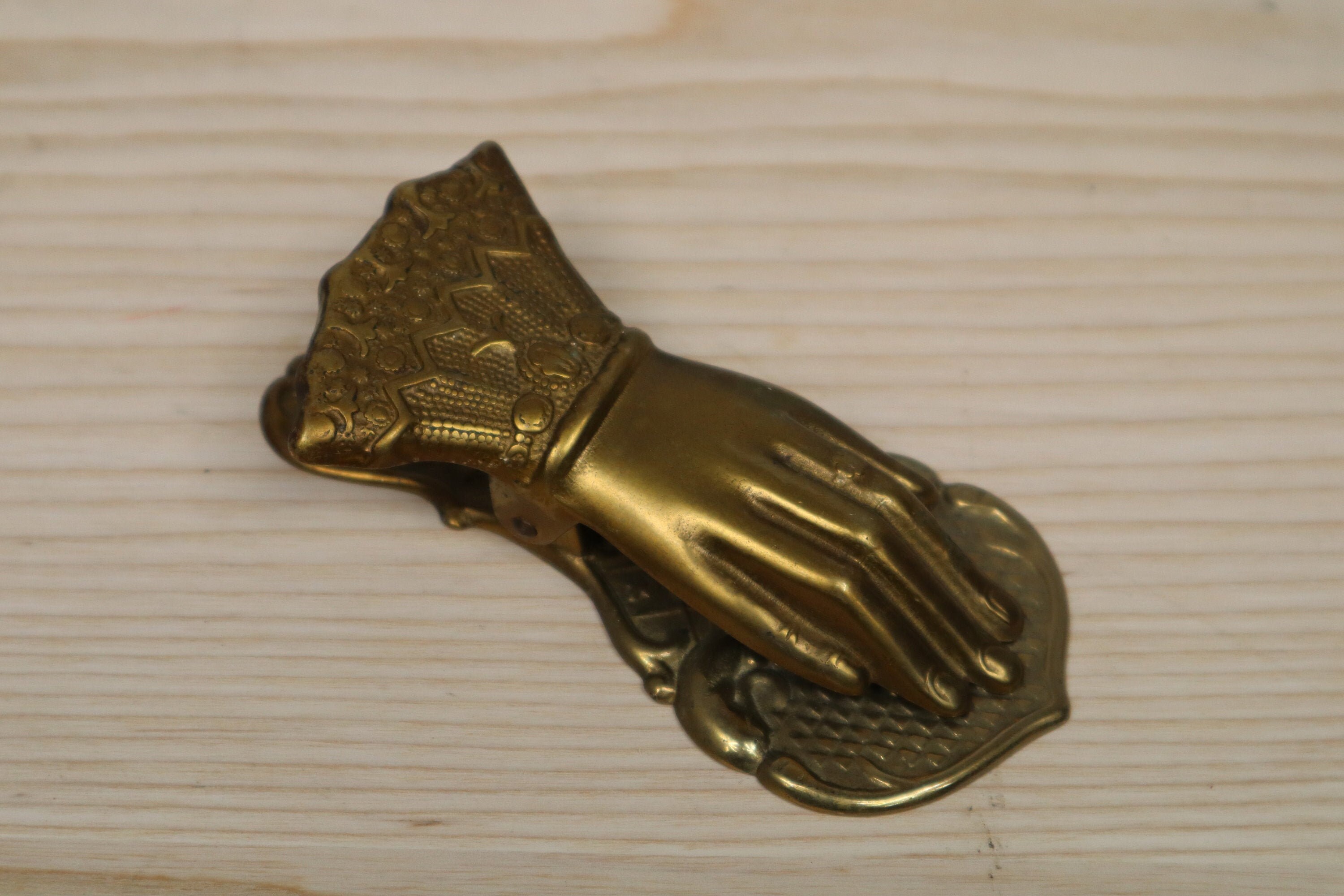 Antique Brass Hand Paper Clip Large 5 Long Victorian Etsy