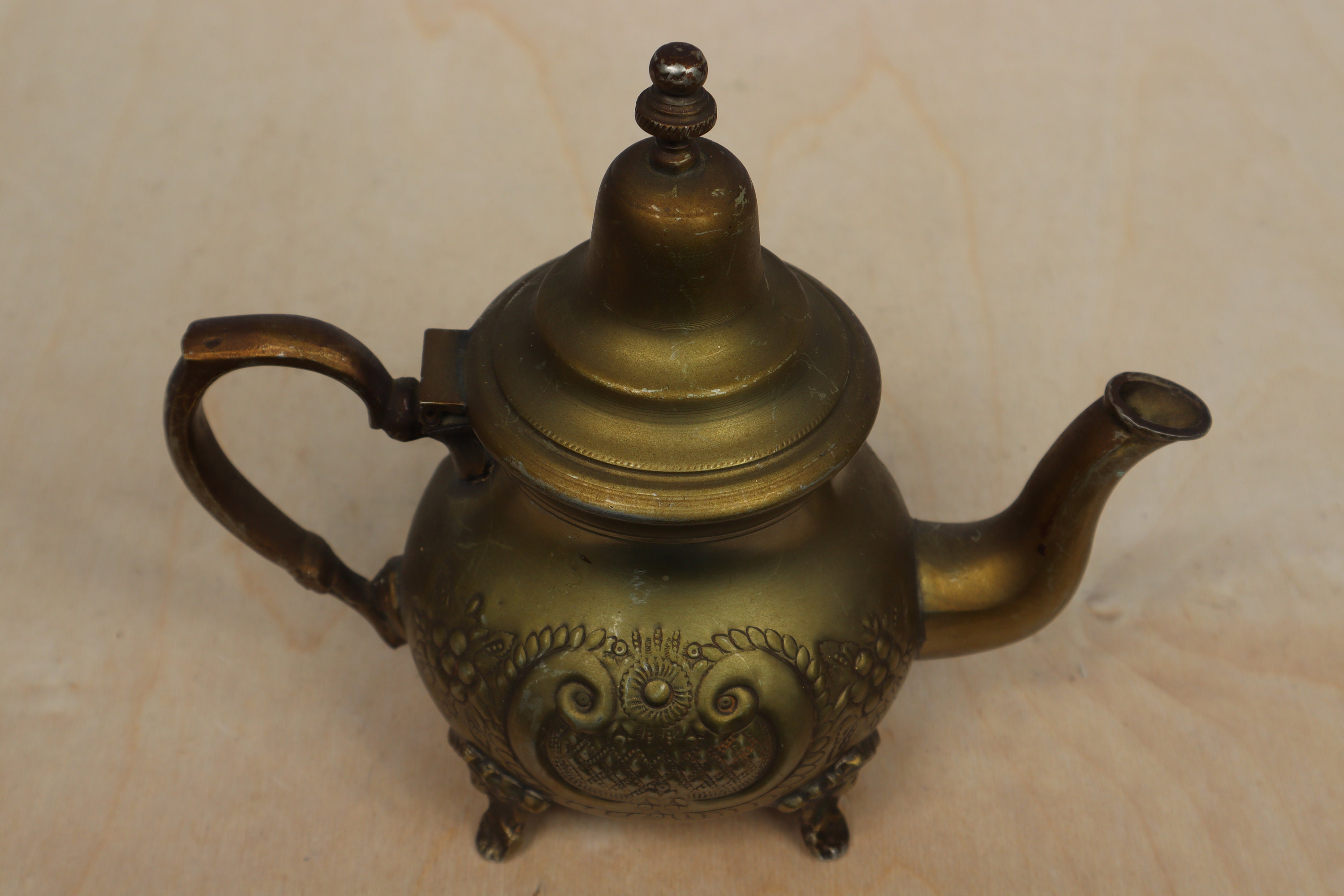 Antique French Brass Teapot Silver Plated / Brass Teapot Etsy