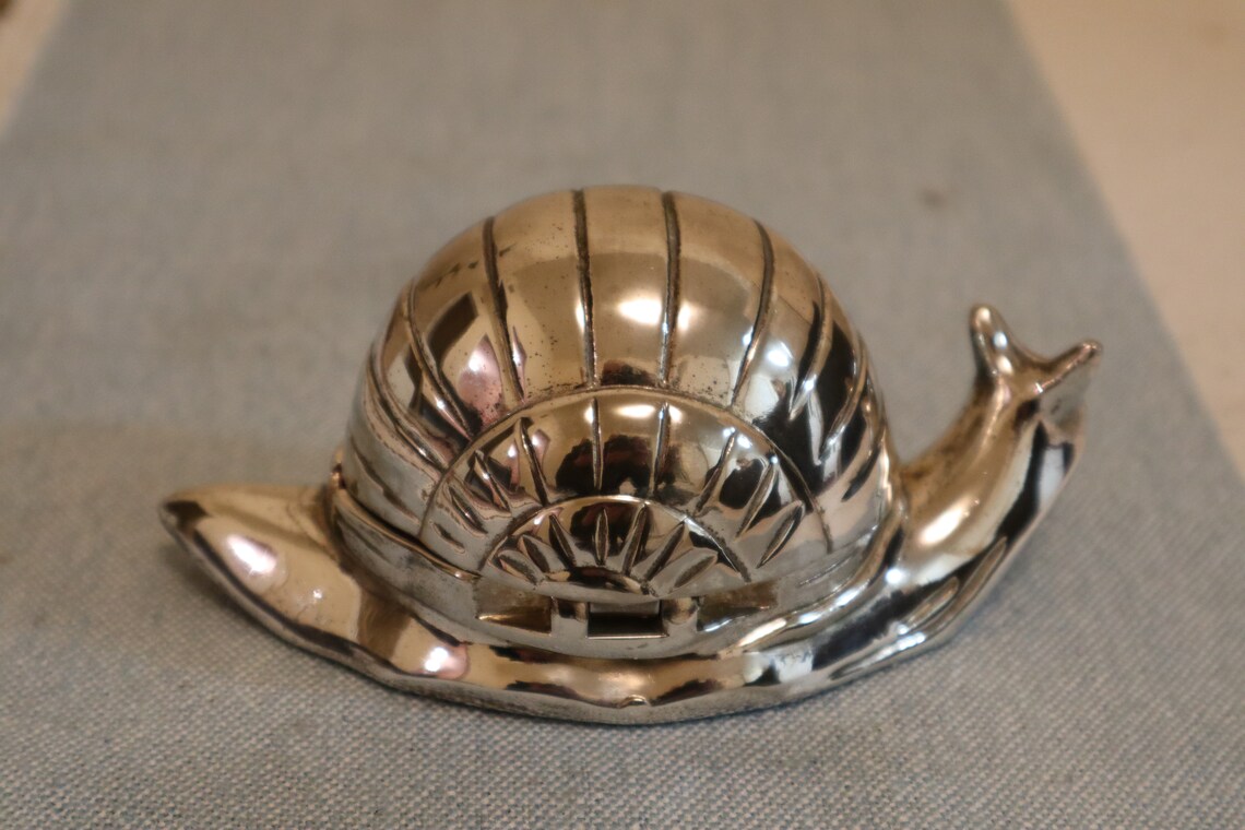 1920's Silver Plated Snail Salt Cellar Large Vintage Etsy