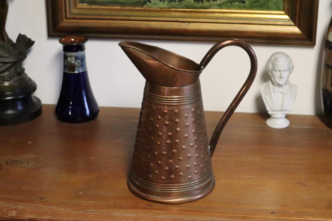 C1910 Large Copper Pitcher by R.perry of Wolverhampton Made in England ...