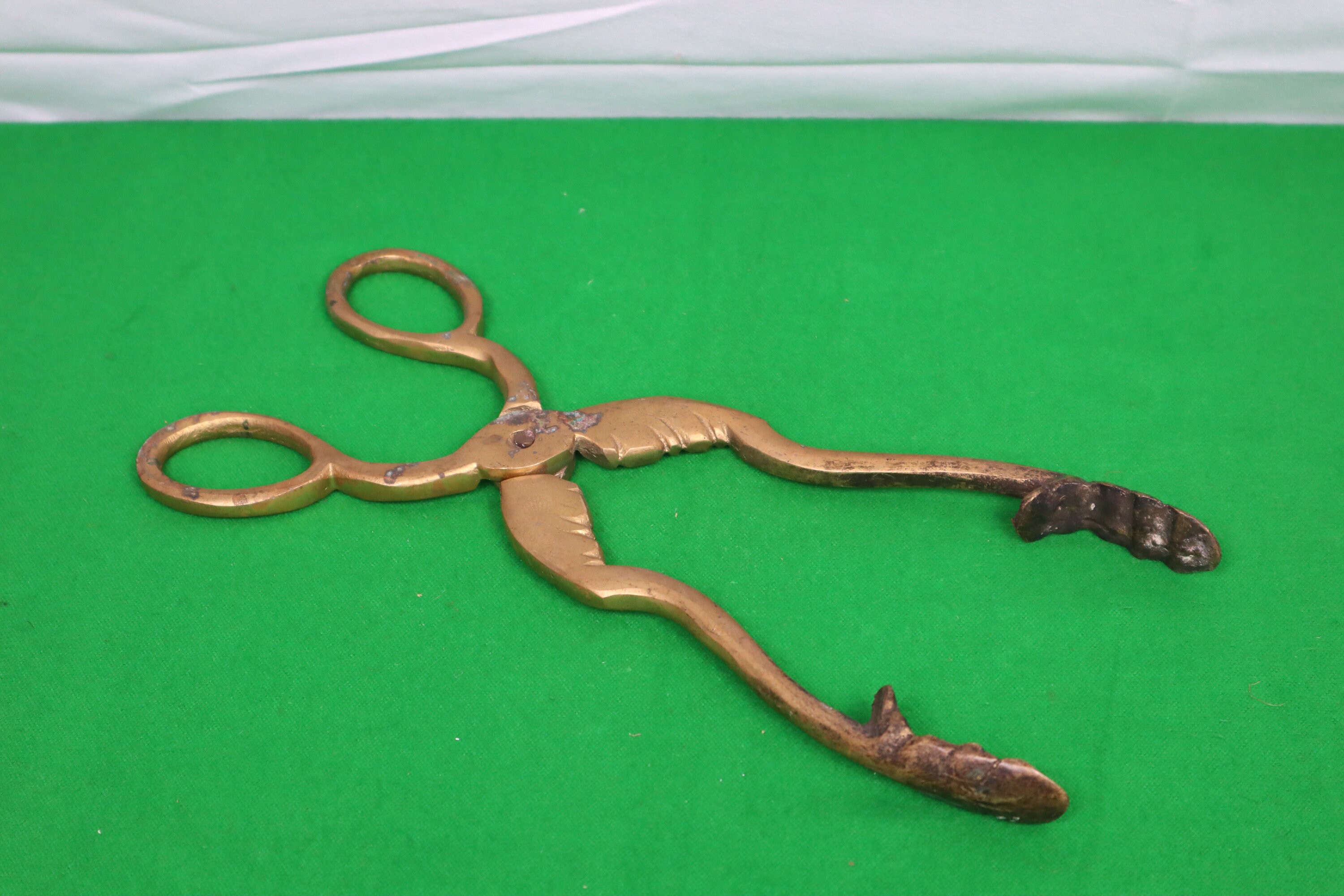 Heavy Duty Brass Coal Tongs Large Vintage Brass Fire Tongs Etsy