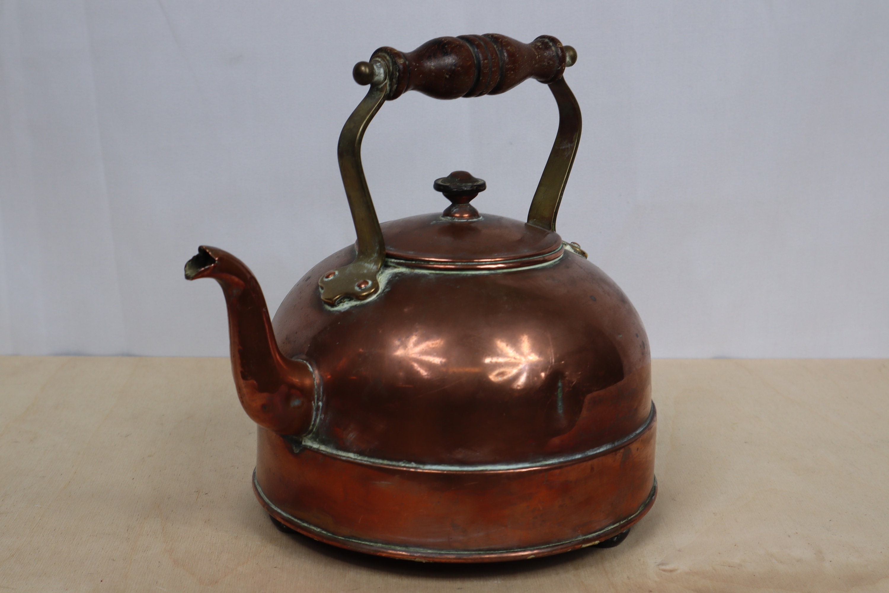 Vintage Electric Copper Kettle by REVO Brass and Wood Handle Etsy
