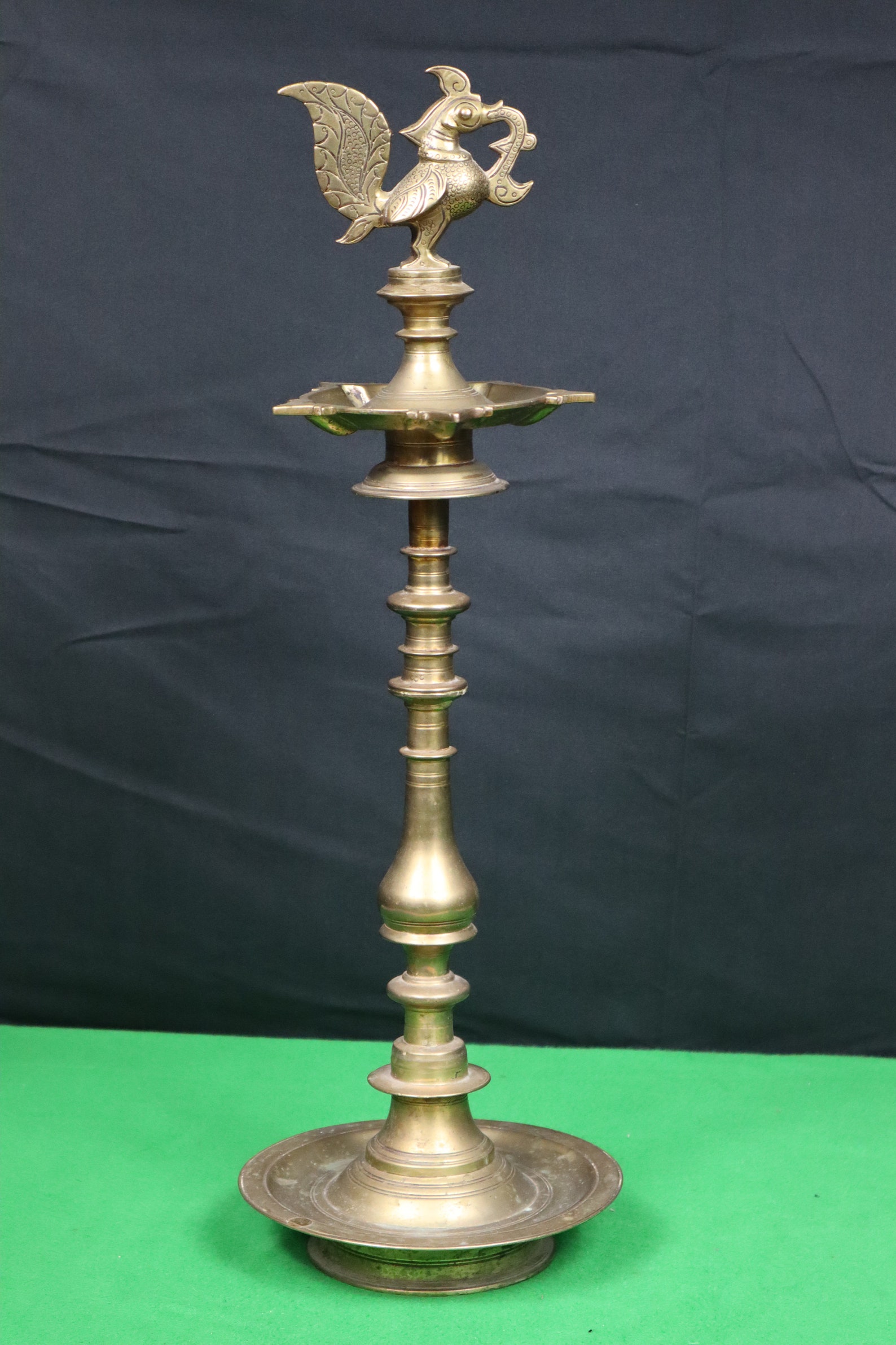 Large Indian Brass Ashtray Stand Ornate Brass Ashtray with Etsy