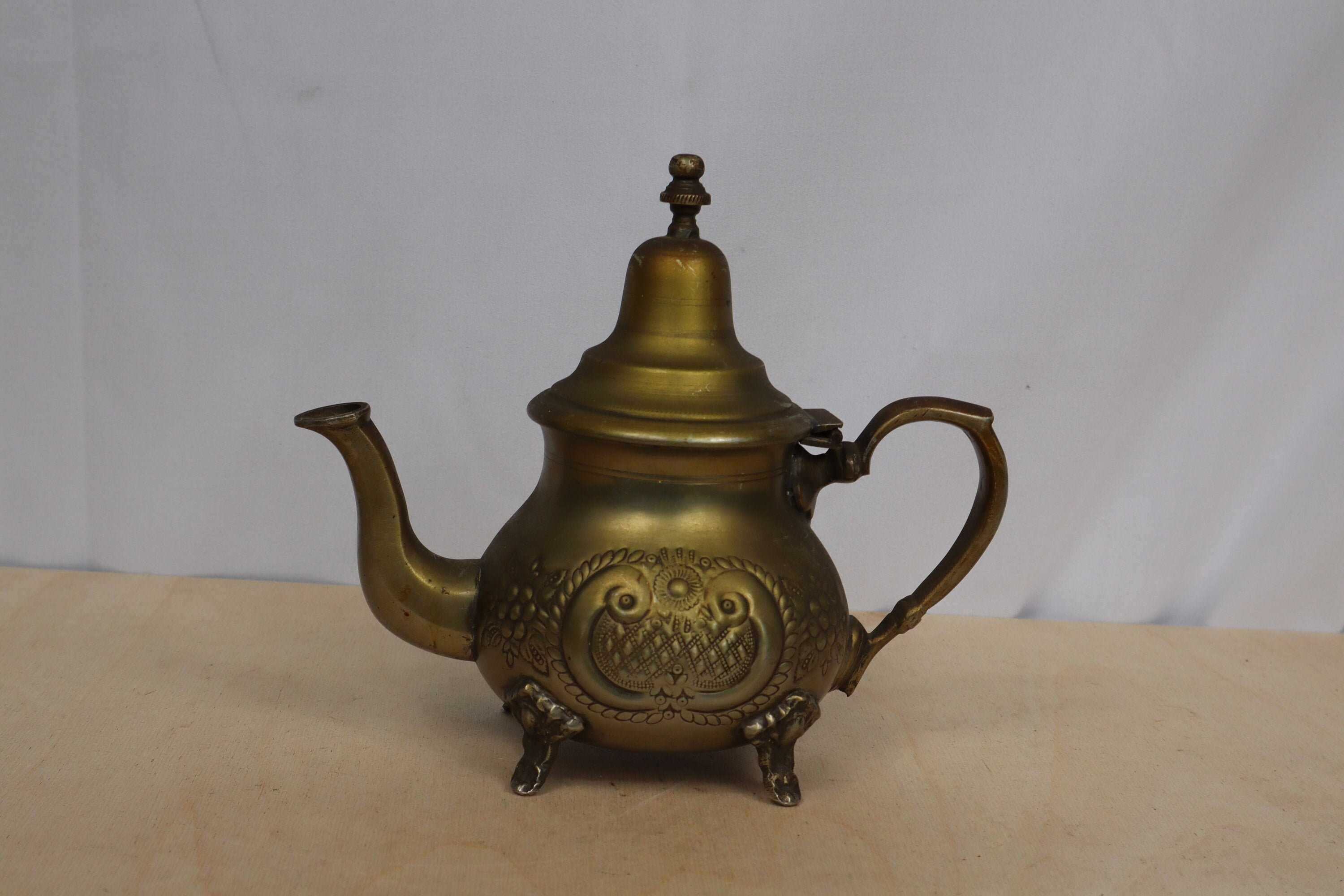 Antique French Brass Teapot Silver Plated / Brass Teapot Etsy