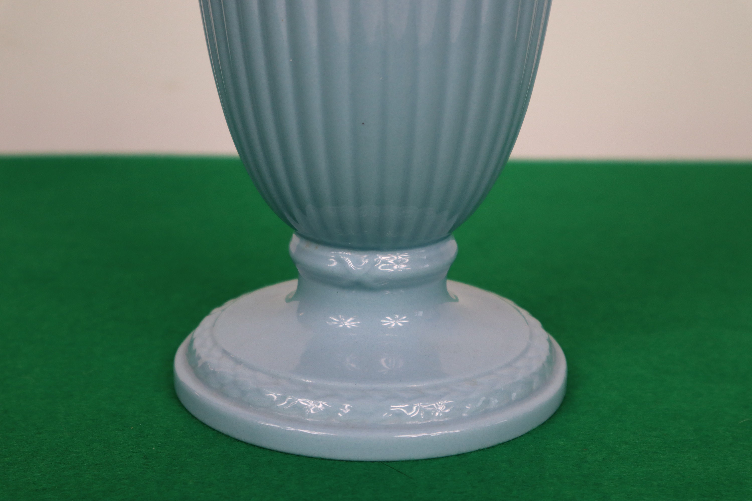 Large Wedgwood Queensware Vase Pale Blue and White Vintage Etsy