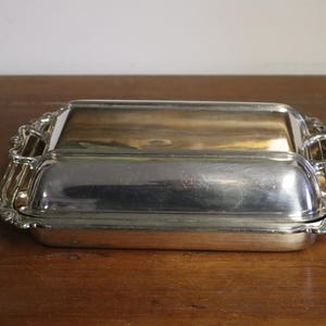 c1920 English Silver Plated Entree Dish - Antique Lidded EPNS Serving Dish - Made in England