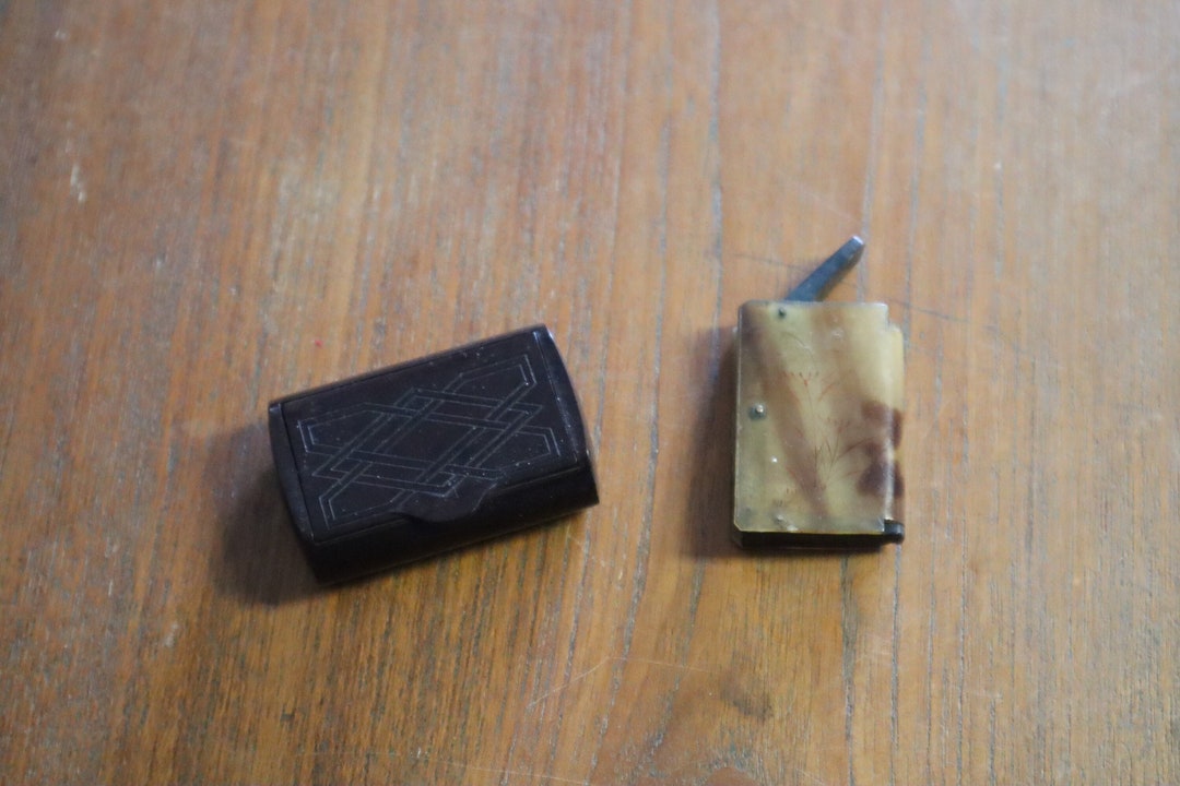 Pair of Bakelite Match Holder / Vesta Case and Snuff Box Match Case Etsy