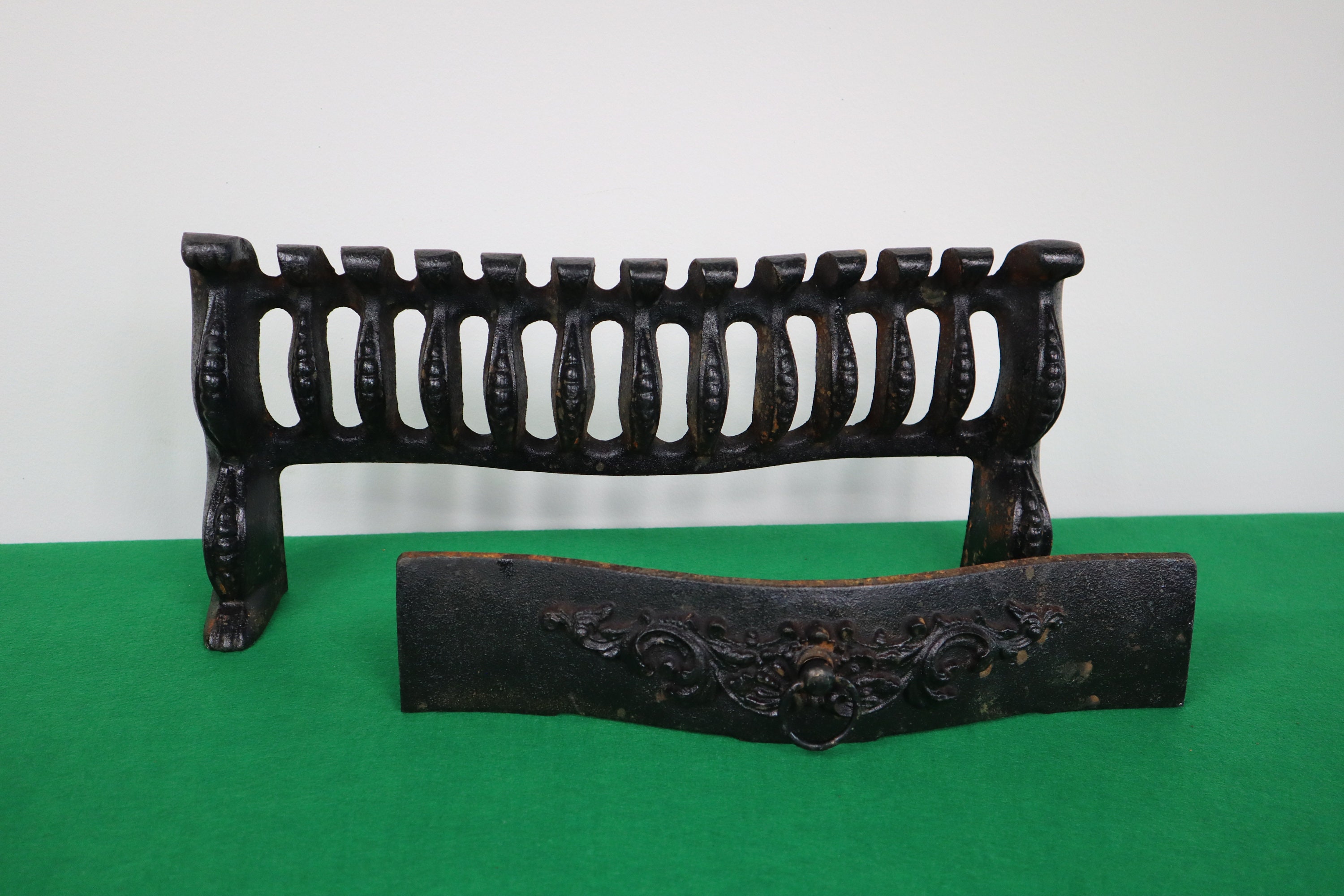 Vintage Cast Iron Fire Front 18 Wide 7kg Solid Cast Etsy
