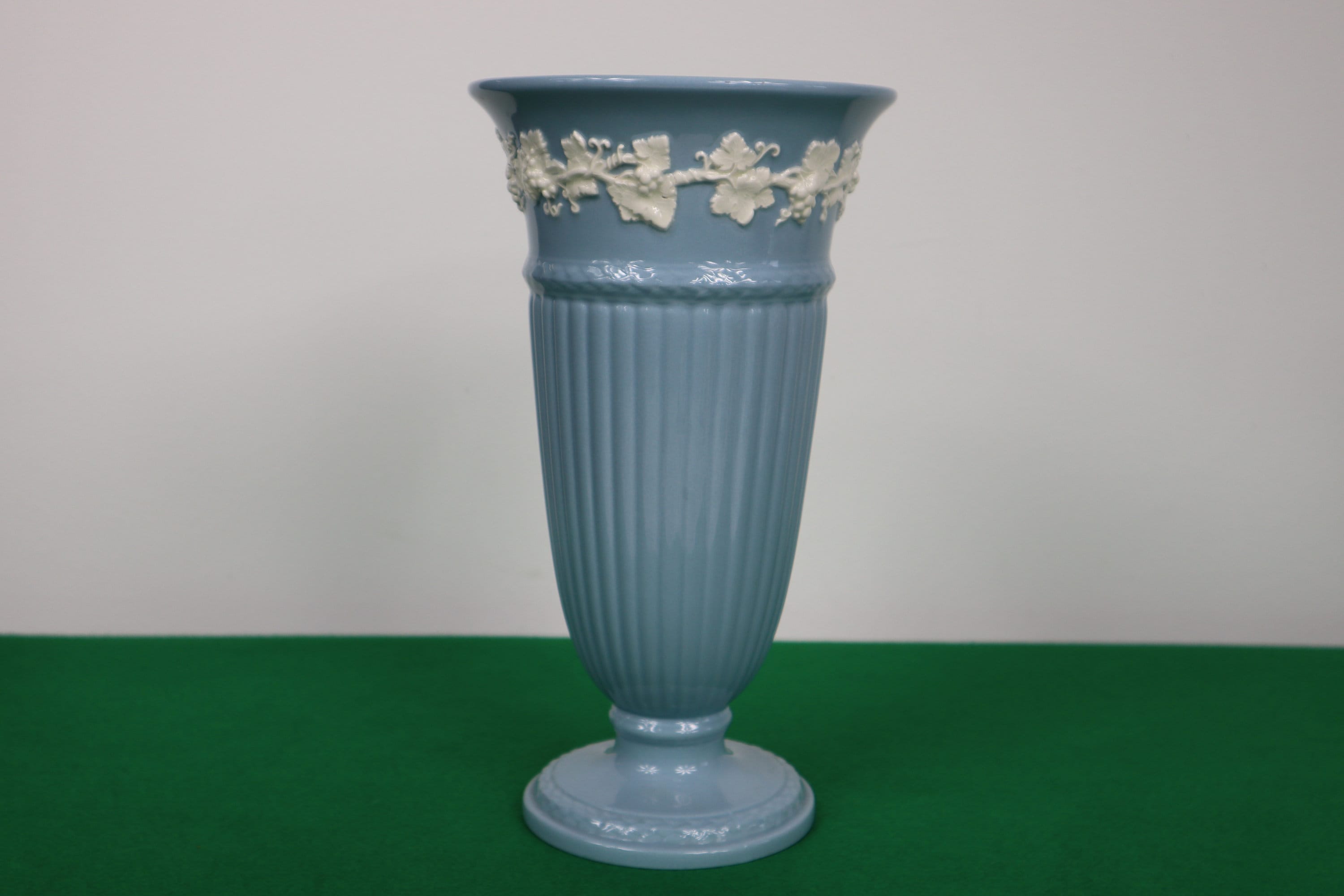 Large Wedgwood Queensware Vase Pale Blue and White Vintage Etsy