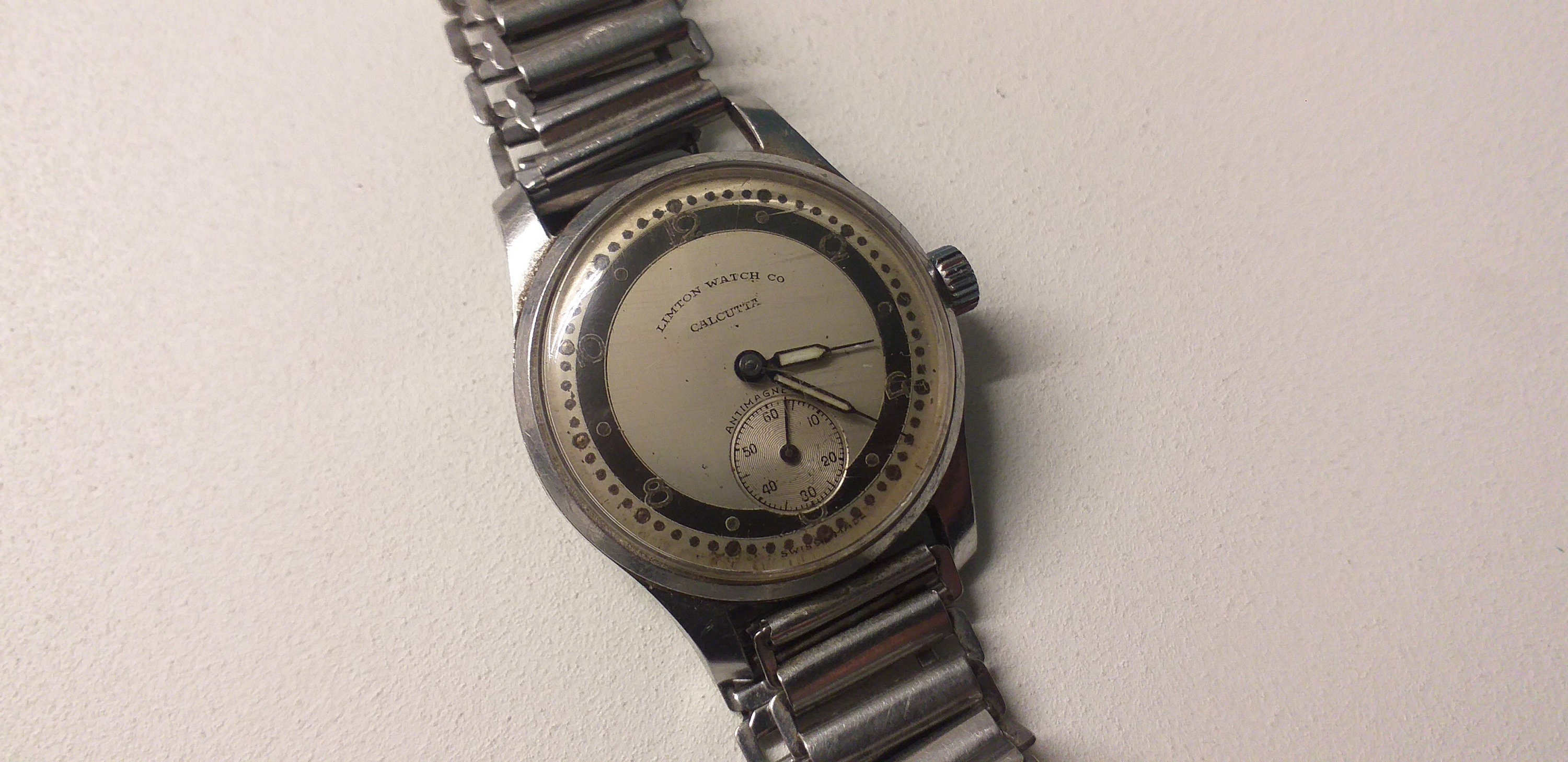 1950 s Limton Watch Company Calcutta Gent s Military Style Watch