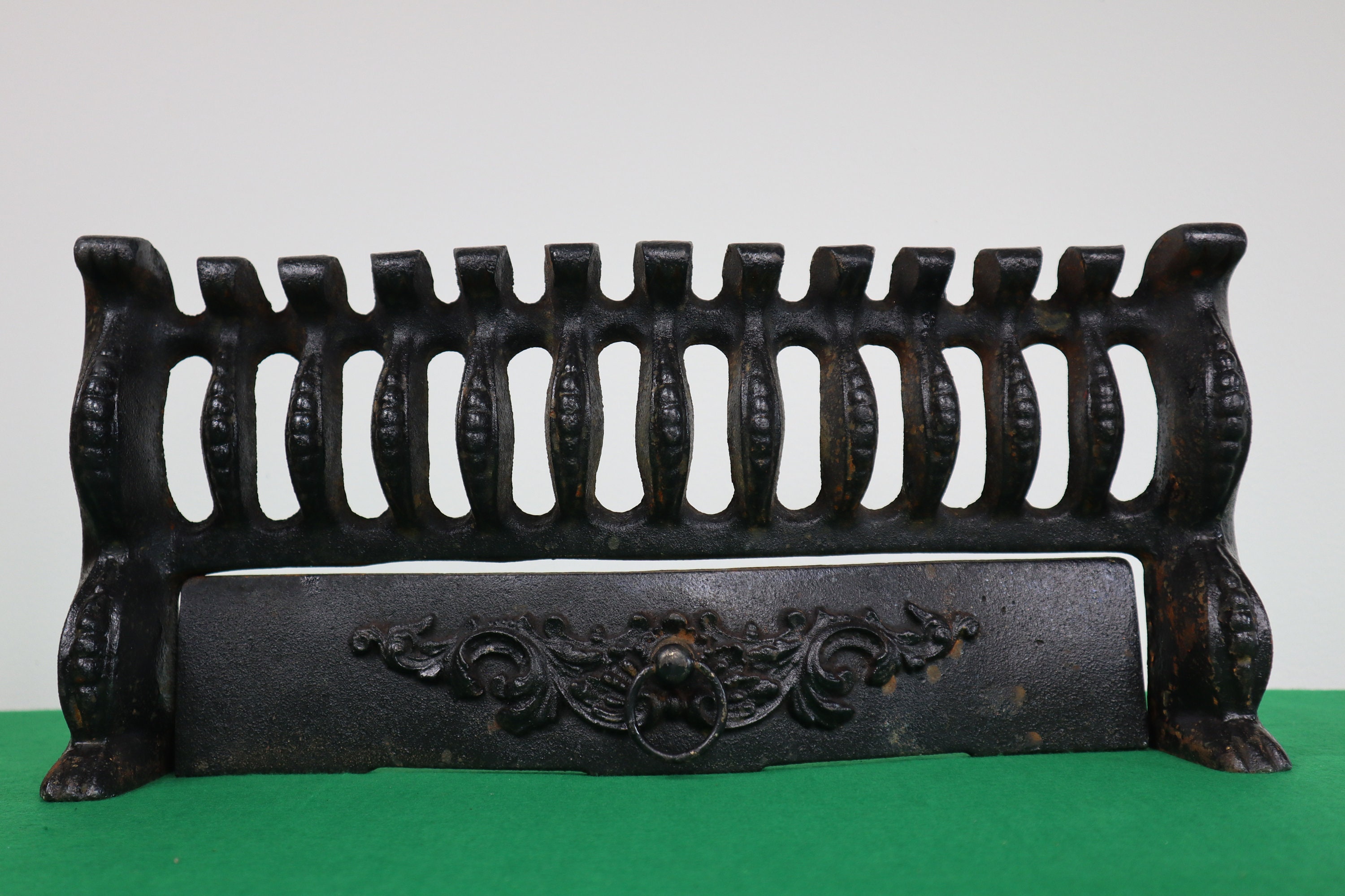Vintage Cast Iron Fire Front 18 Wide 7kg Solid Cast Etsy