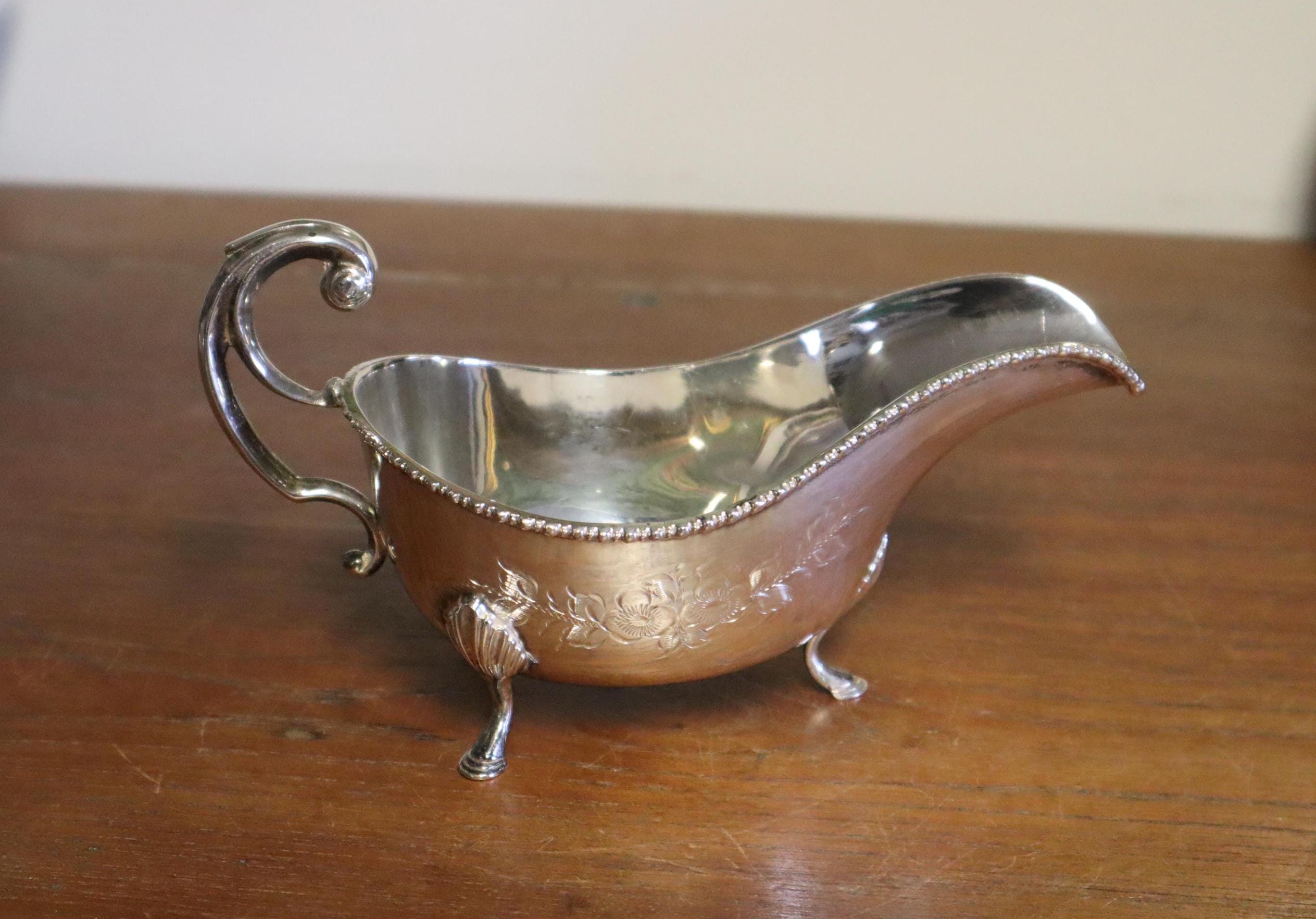 Antique silver gravy boat - Etsy 日本