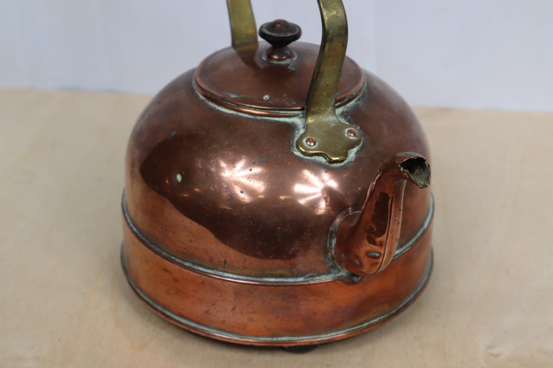 Vintage Electric Copper Kettle by REVO Brass and Wood Handle Etsy