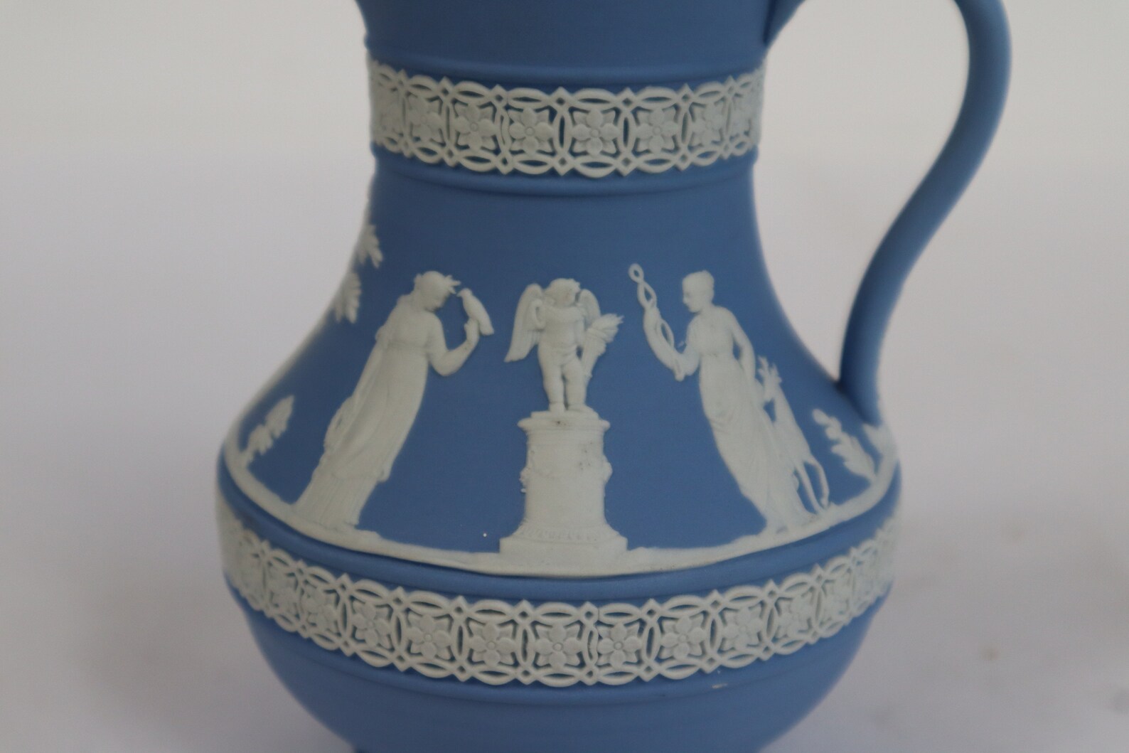 Wedgwood Blue Jasperware Jug Vintage C1970's Wedgwood Etsy UK