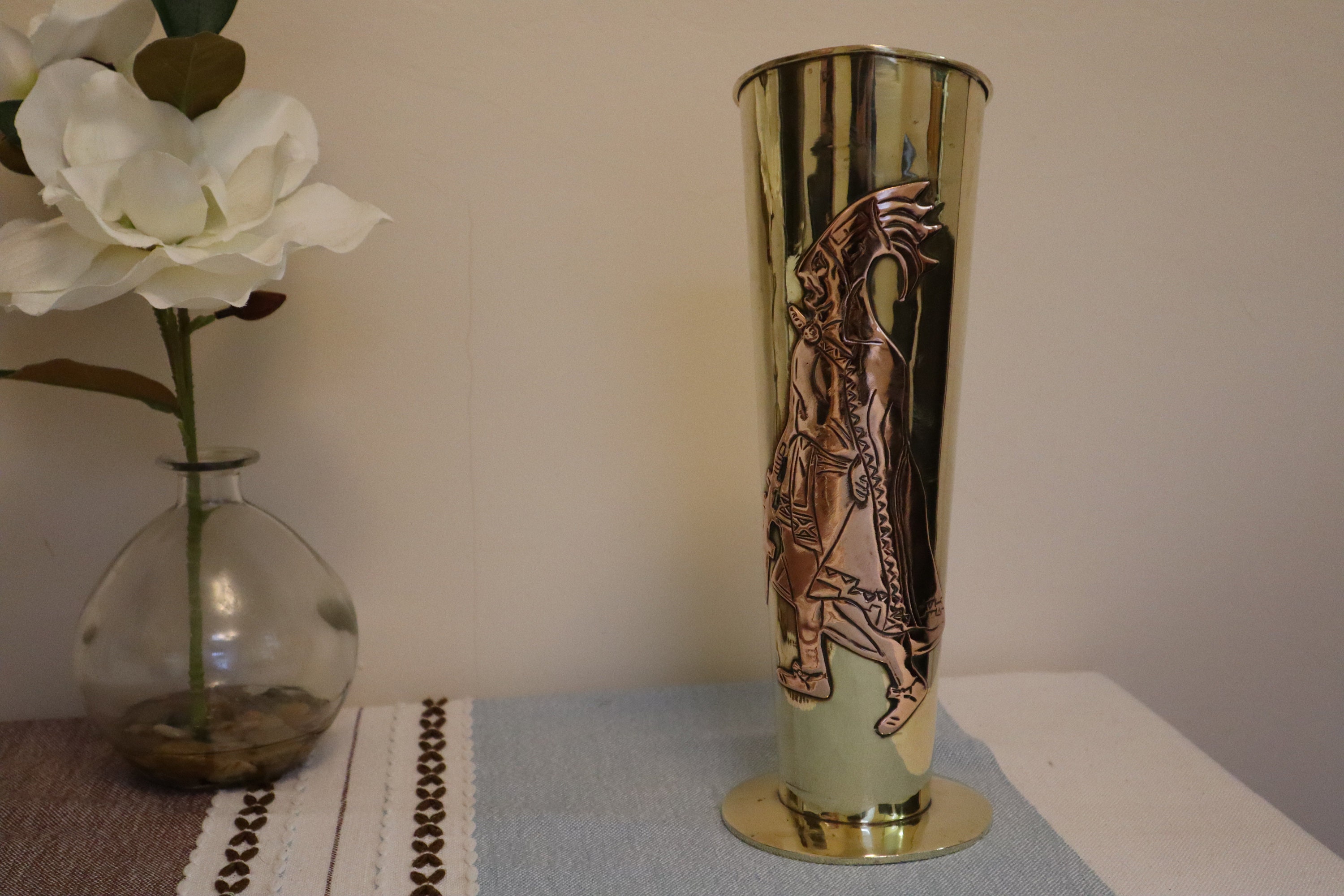 Vintage Brass & Copper Vase Made in Mexico Etsy