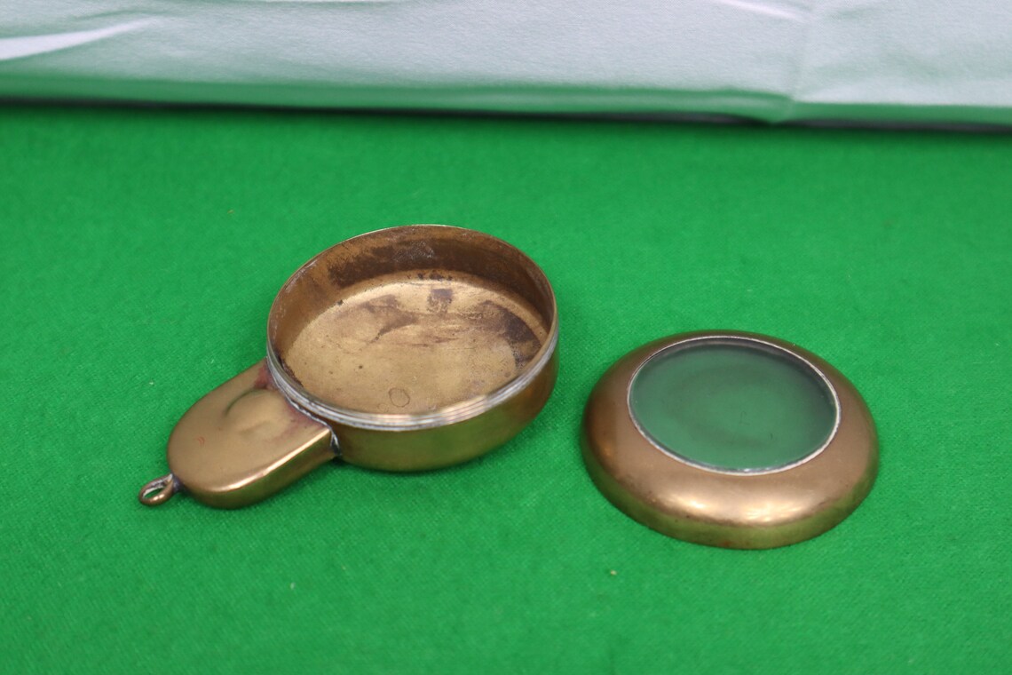 Rare c1900 Miners Pocket Watch Case Antique English Brass Etsy