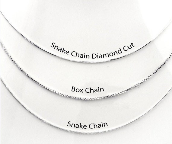 Silver Snake Chain / Diamond Cut Chain 