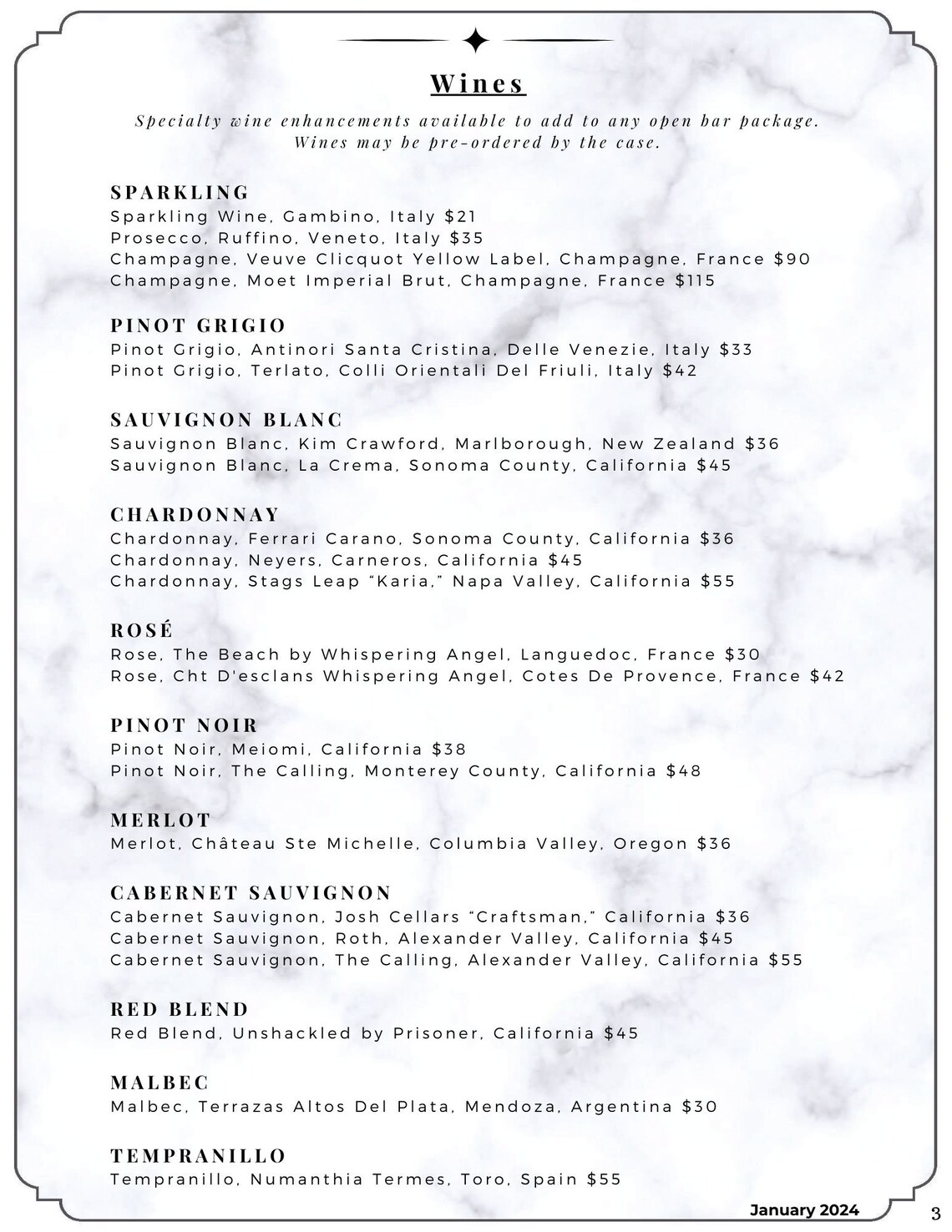 Catering Menu Template - Etsy