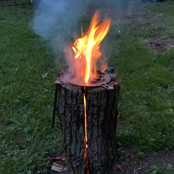 Estufa de leña sueca: Kit de cocina para fogatas con bolsa de almacenamiento