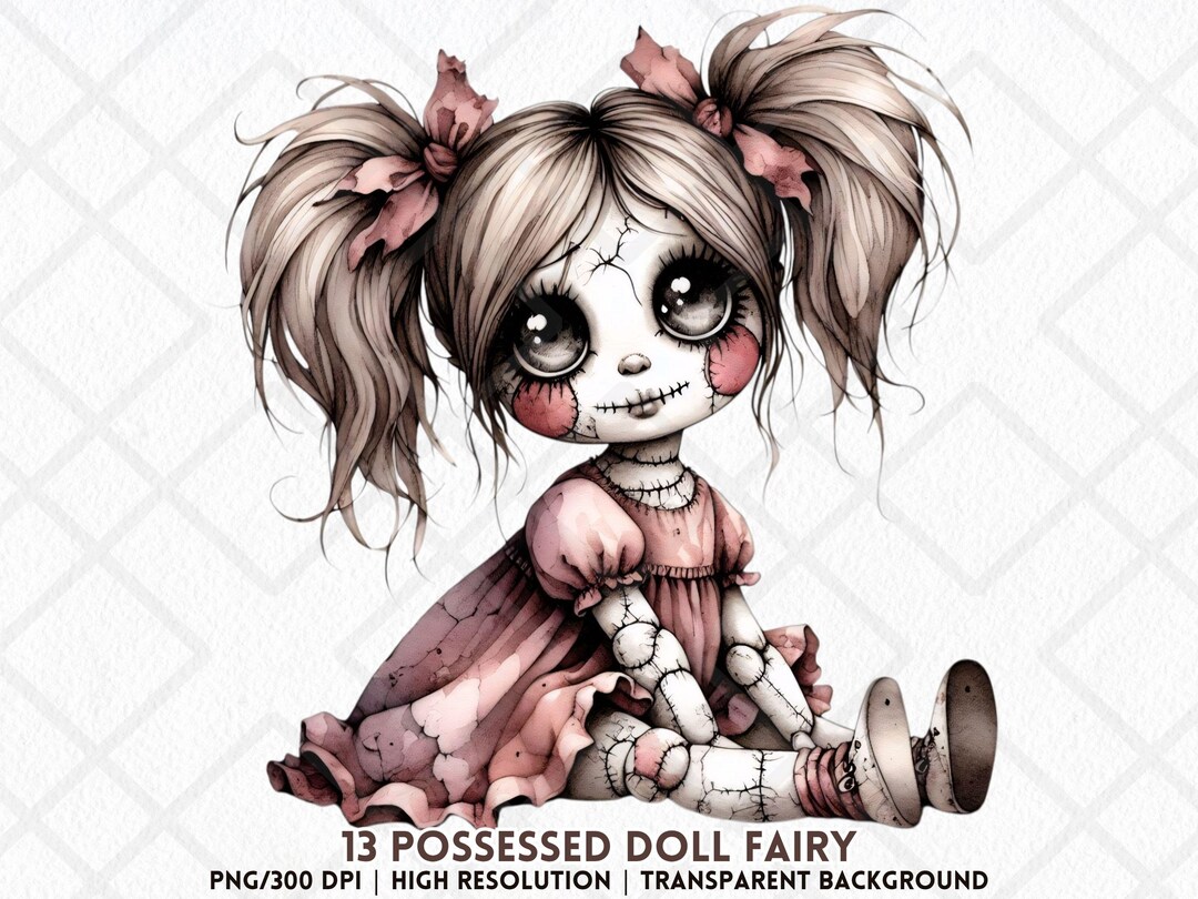 Possessed Doll Fairy PNG Clipart Creepy Chibi Ragdoll Girl Halloween ...