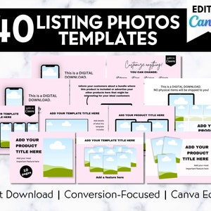 Etsy Listing Photos Templates for Digital Downloads Etsy Listing Canva Photo Templates Etsy Listing Product Photo Template Canva Template