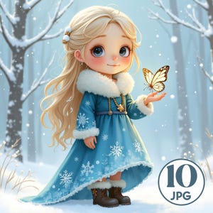 Aquarell Winter Mädchen Clipart, süßes Mädchen JPG, Winter Clipart, kleines Mädchen Clipart, Junk Journals, digitale Planer, kommerzielle Nutzung