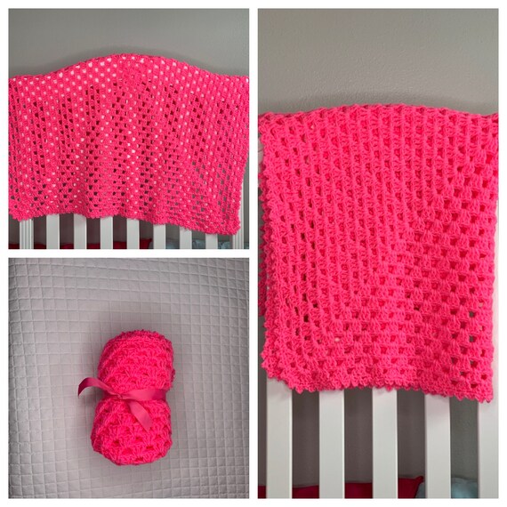 rose pink baby blanket