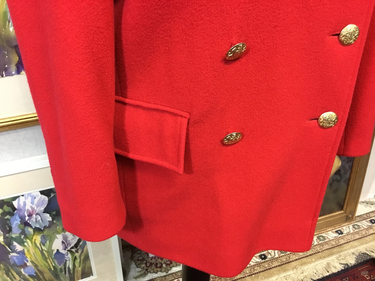 Marks and Spencers Pure Wool Jacket Red Jacket Red Coat Etsy